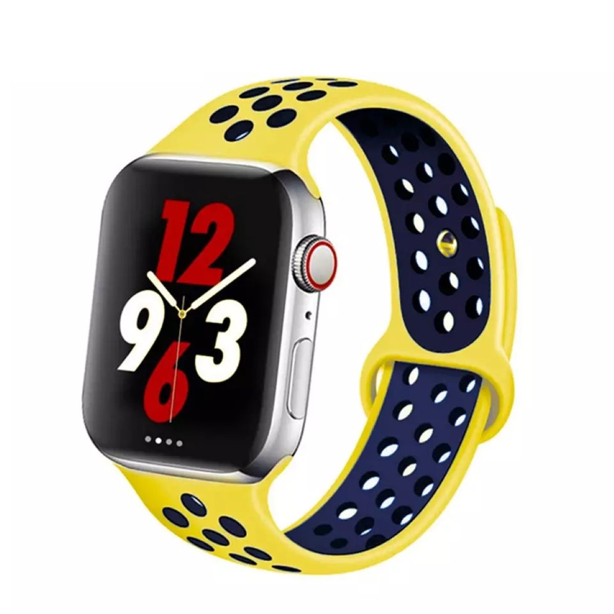 GENERICO - Correa deportiva para Apple Watch y similares 42-44-45mm SM AMARILLONE