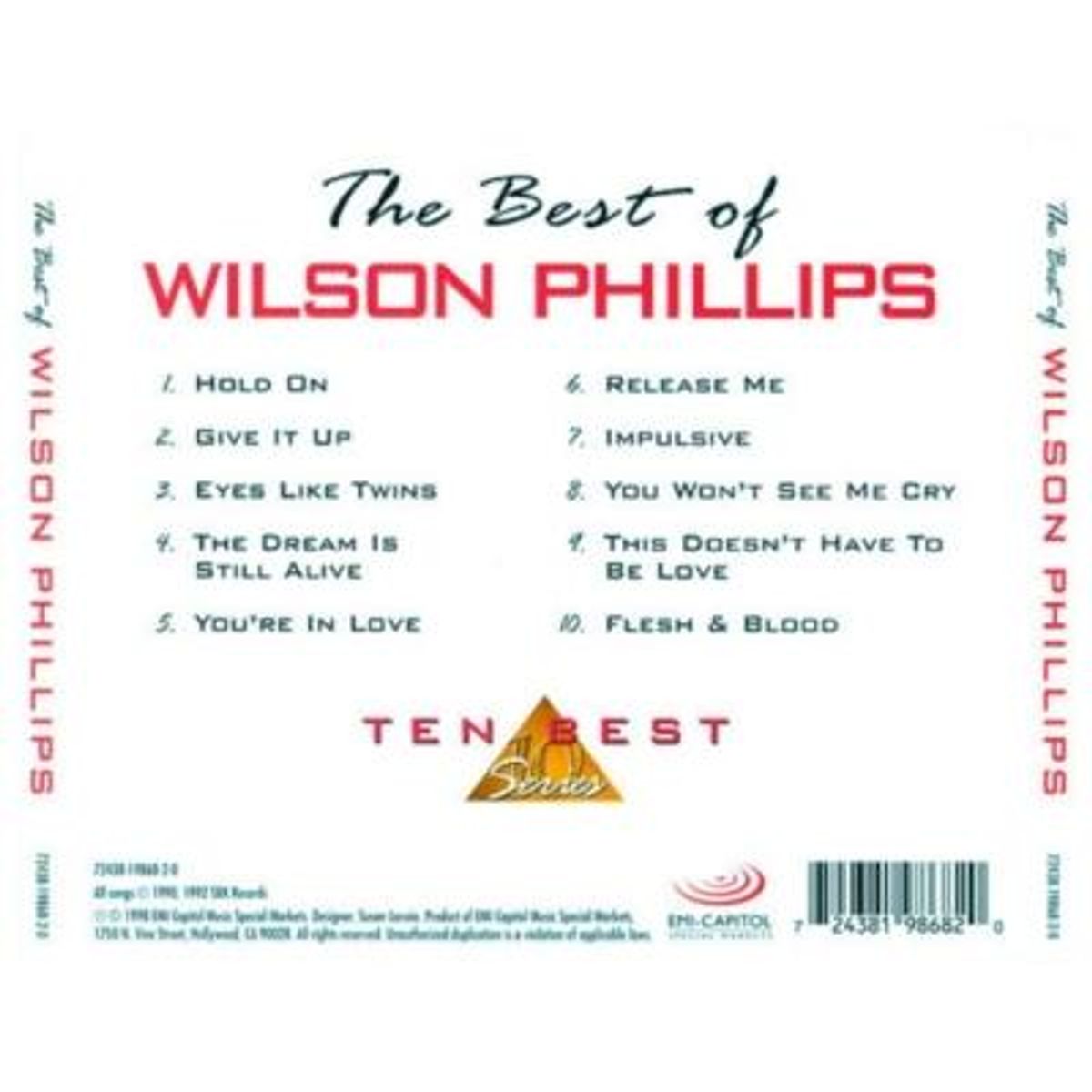 HITWAY MUSIC - WILSON PHILLIPS - BEST OF - CD HITWAY MUSIC