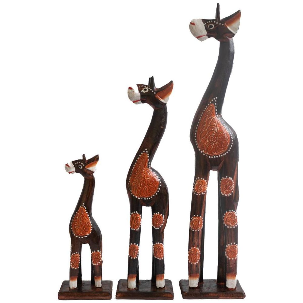 PROPLASTIC - SET JIRAFAS DECORATIVOS ROJO