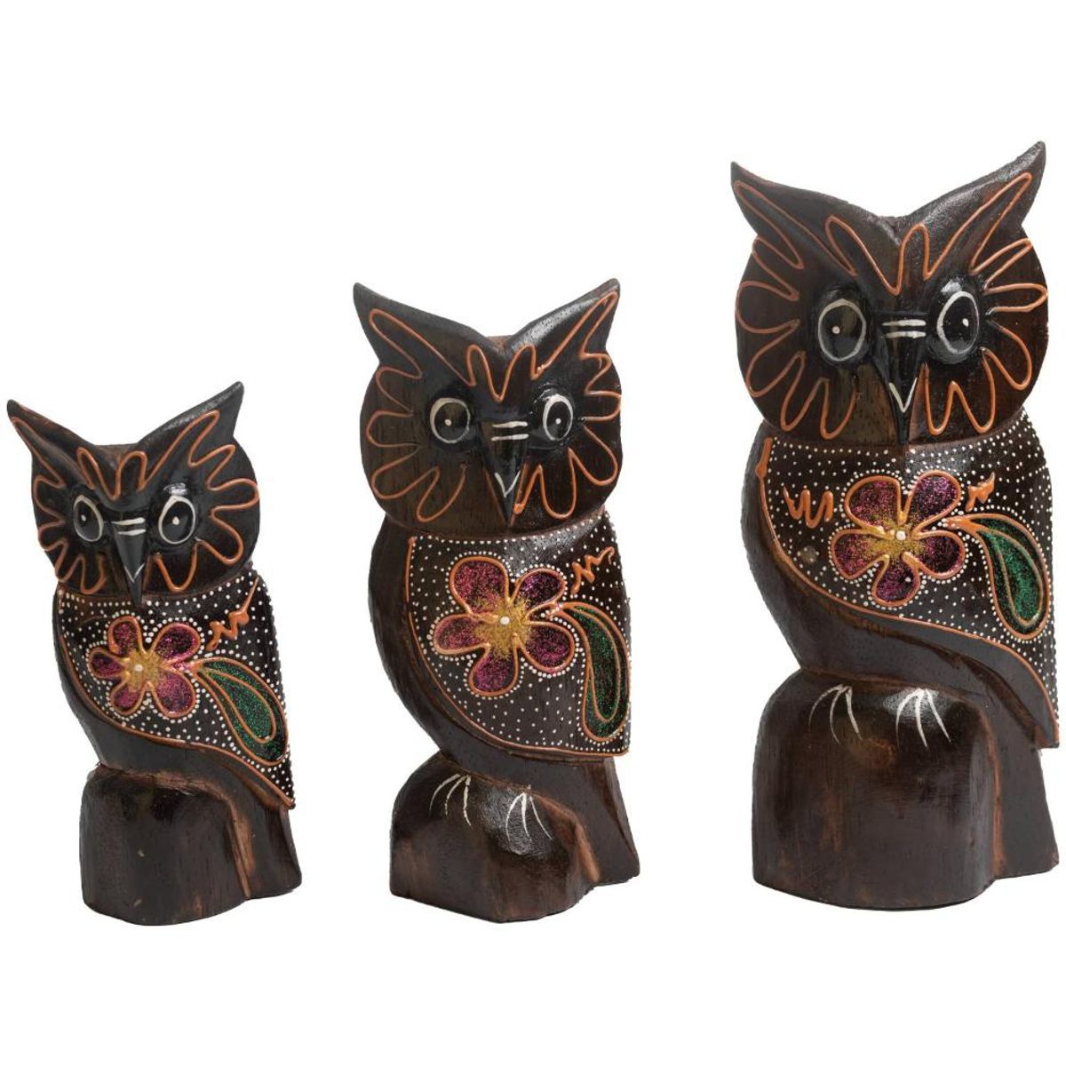 PROPLASTIC - SET FIGURAS BUHOS 15-20-25CM