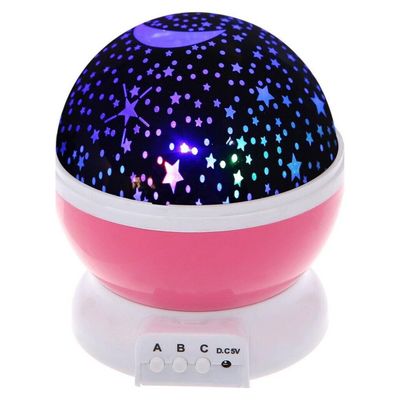 Imagen 2 del producto Lampara proyector espantacuco luna estrella Rosado