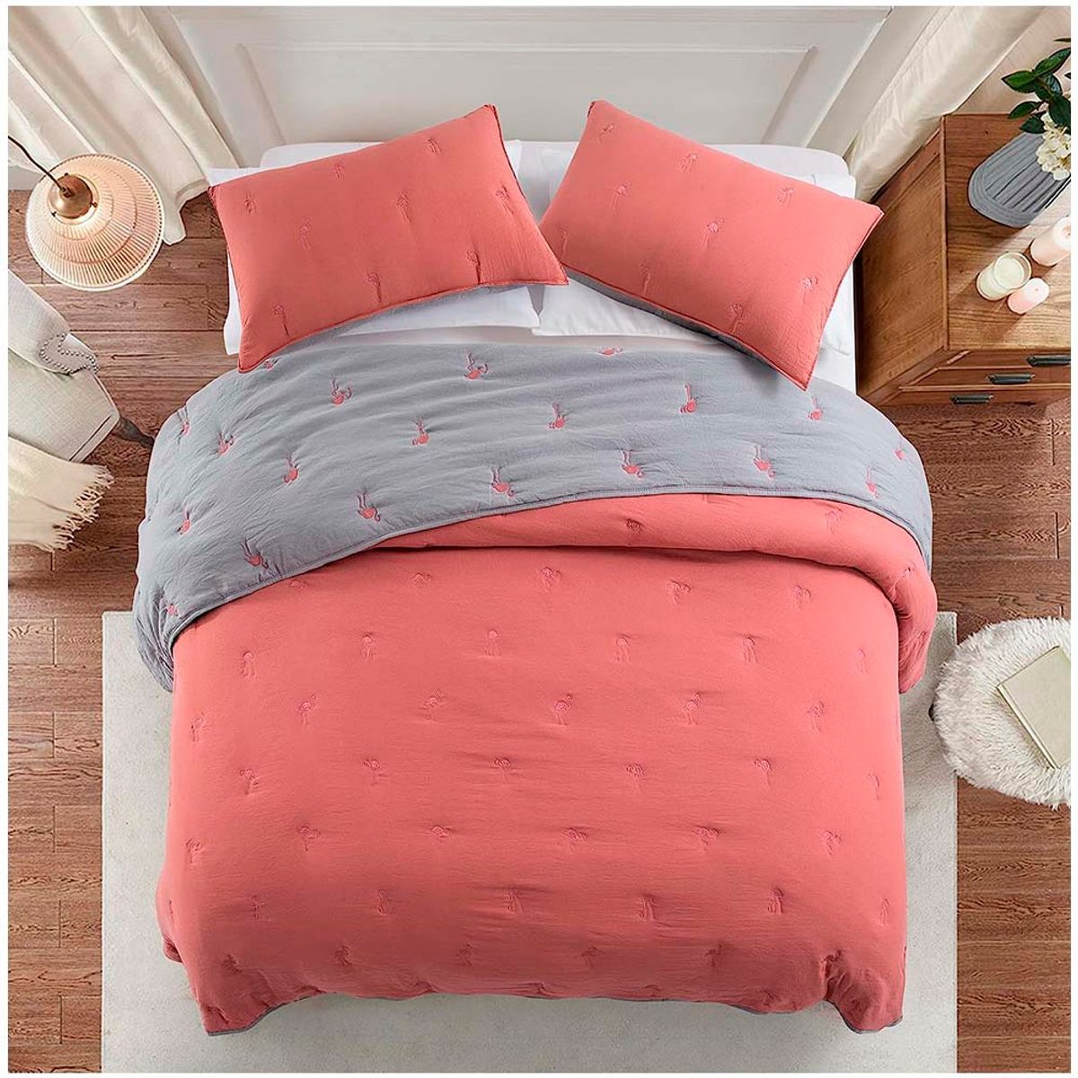 GENERICO - Cubrecama de Algodon Flamingo SG 15p.