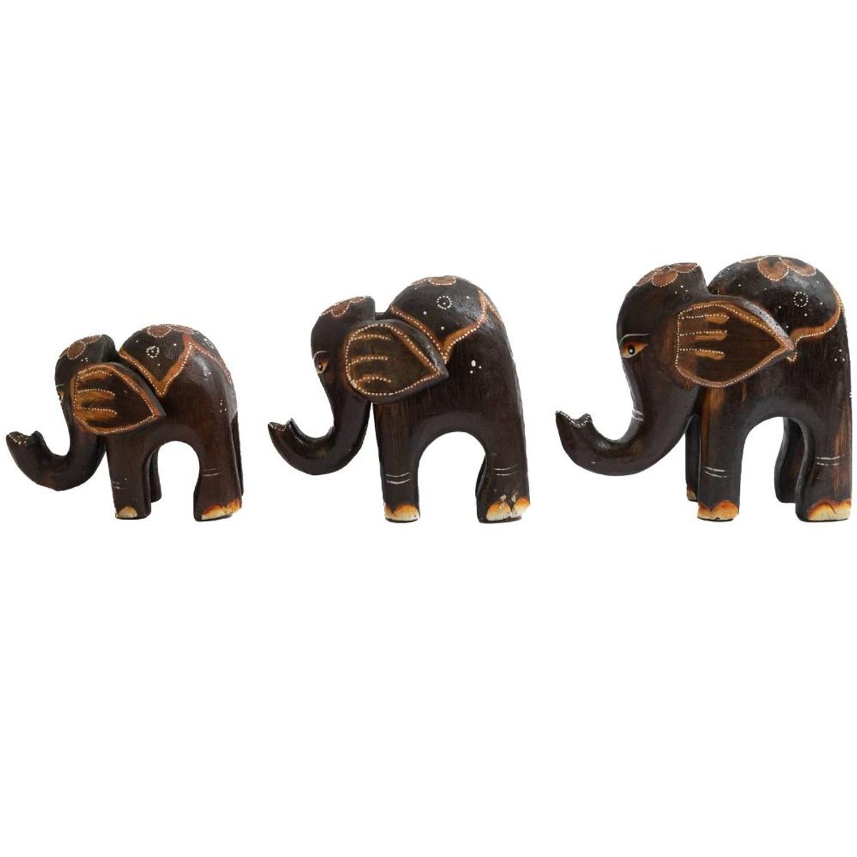 PROPLASTIC - SET ELEFANTES MADERA