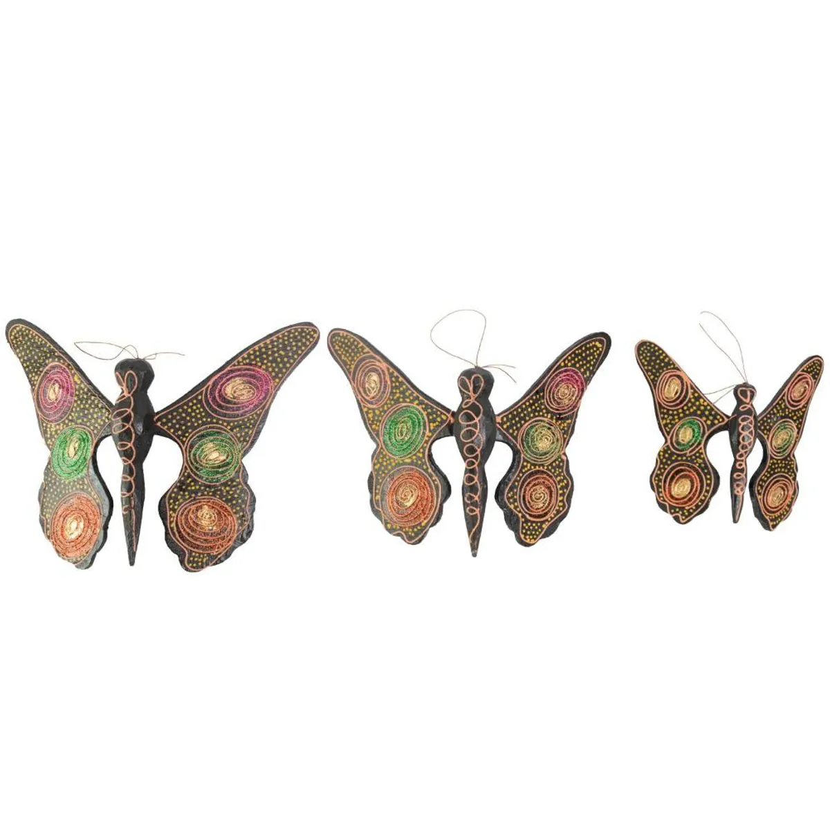 PROPLASTIC - SET TRES MARIPOSAS MADERA