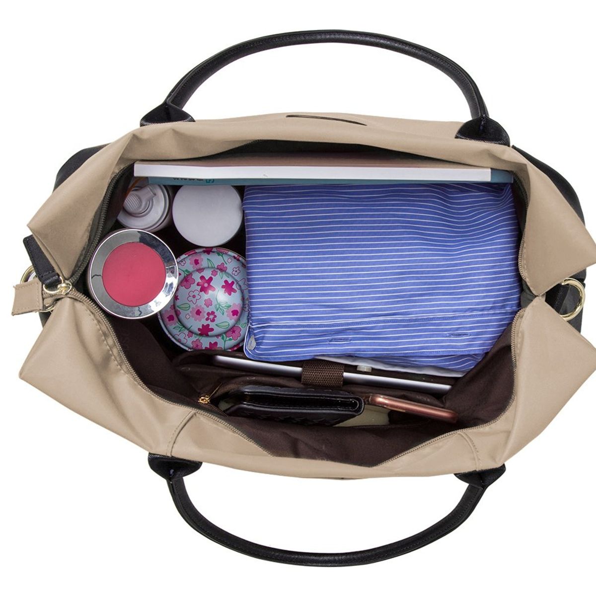 ECOSUSI - Ecosusi Bolso REBEL para laptop de 15.6” – beige