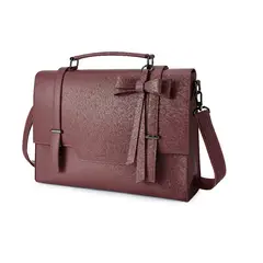 ECOSUSI - Bolso Maletín WORKS para laptop de hasta 15.6 '' - vino tinto