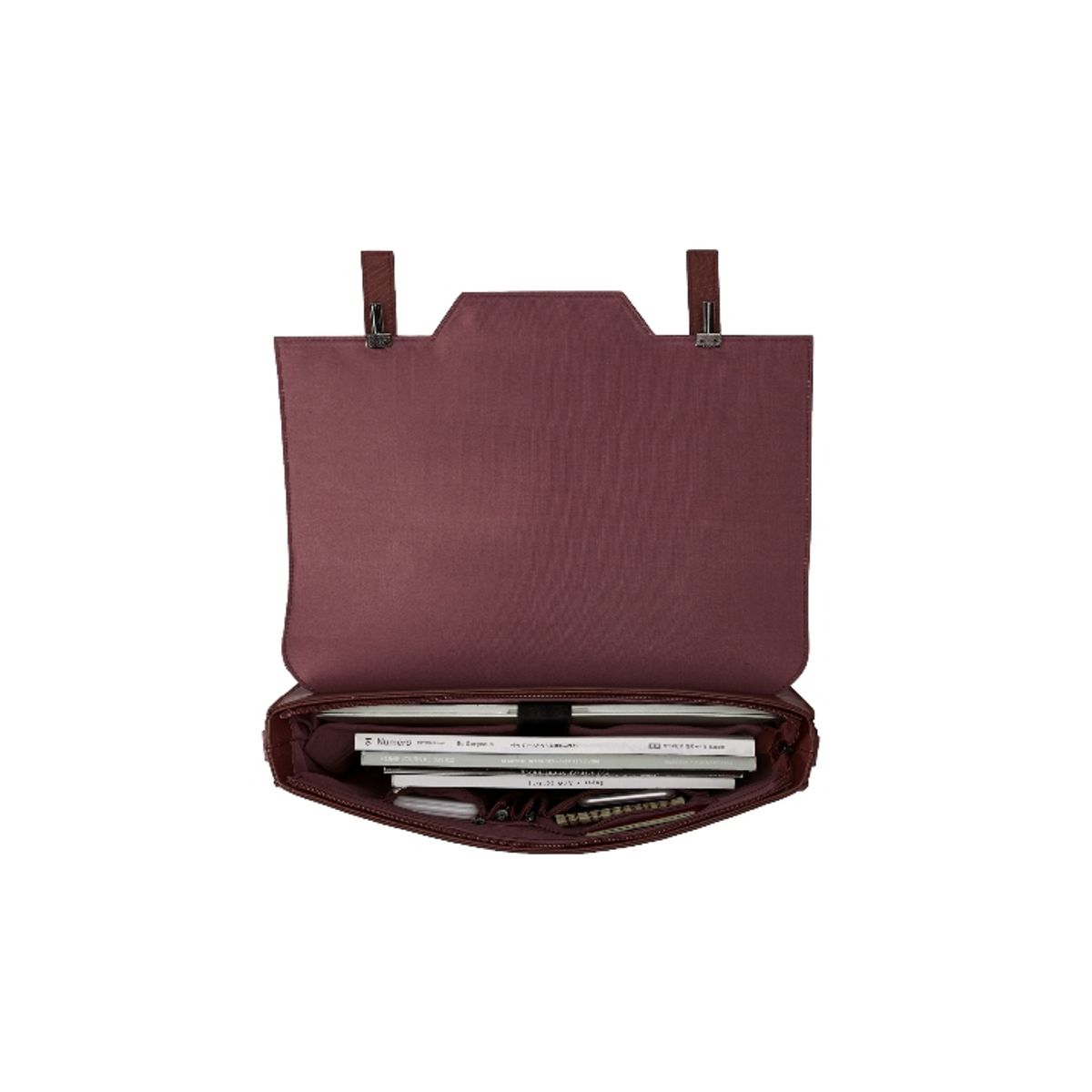 ECOSUSI - Ecosusi Bolso Maletín WORKS para laptop de hasta 15.6 '' - vino tinto