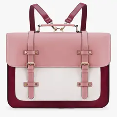 ECOSUSI - Mochila y Maletín Vintage Sombre Notebook 15.6 pulg Rosado