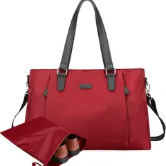 ECOSUSI - Bolsa duffle con bolza de zapatos - Rojo