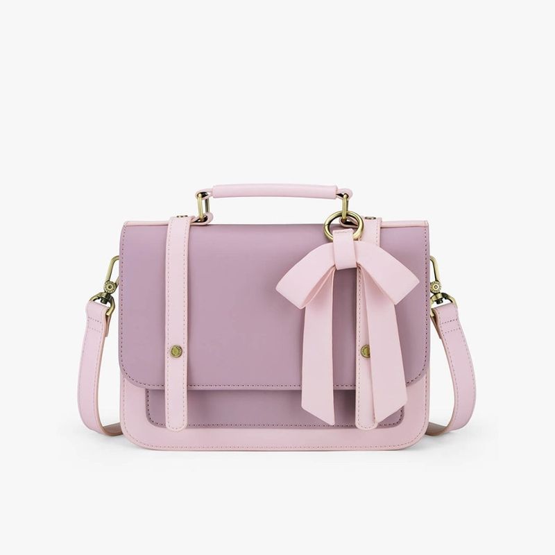 ECOSUSI - Ecosusi Maletín Bandolera con Lazo Summer Garden Romance - Morado