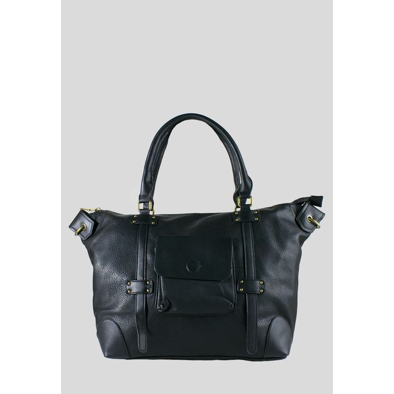 MAILEA - Cartera ecocuero 2 manilla para mujer negro