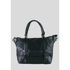 MAILEA - Cartera ecocuero 2 manilla para mujer negro