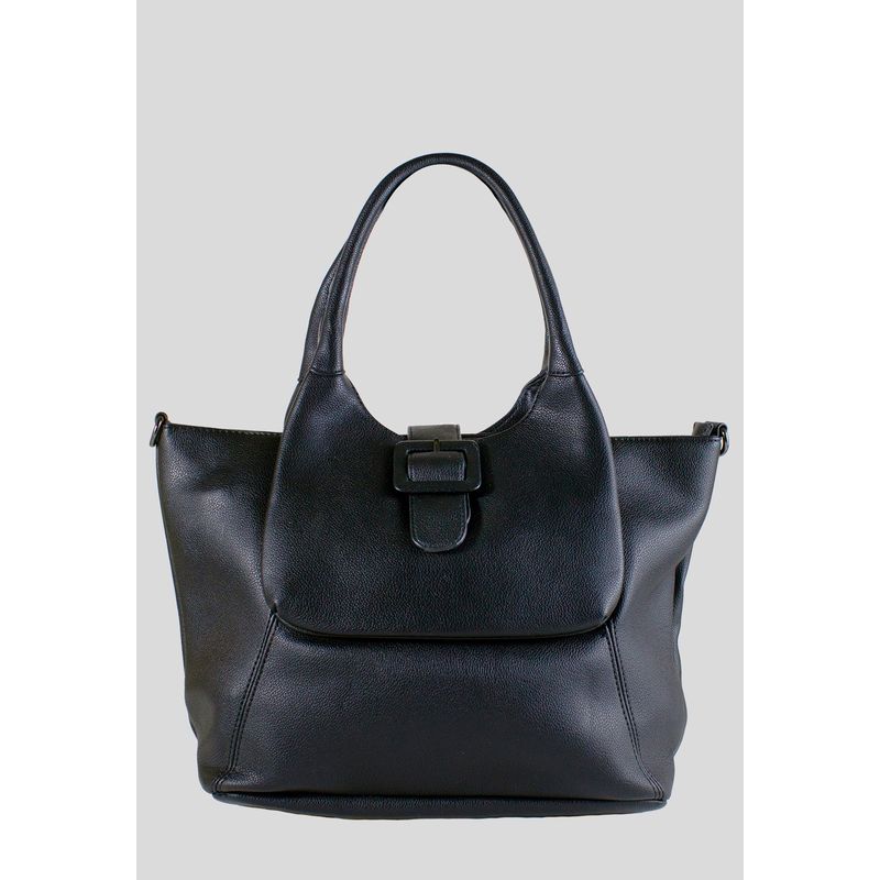 MAILEA - Cartera ecocuero bolsillo manilla para mujer negro