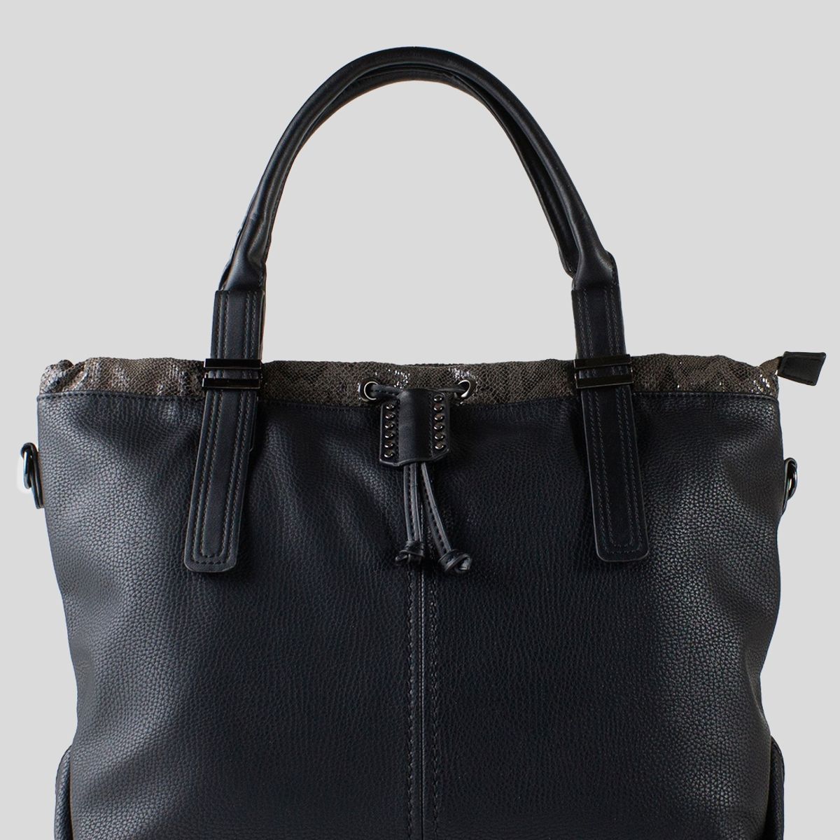 MAILEA - Cartera ecocuero regulador frontal para mujer negro