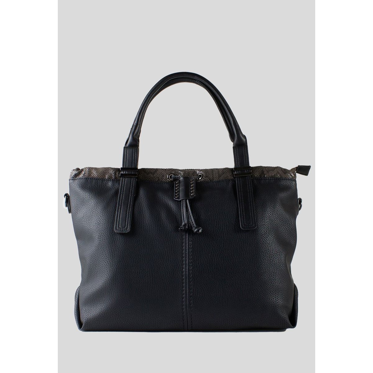 MAILEA - Cartera ecocuero regulador frontal para mujer negro