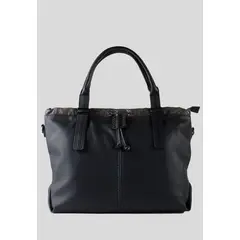MAILEA - Cartera ecocuero regulador frontal para mujer negro