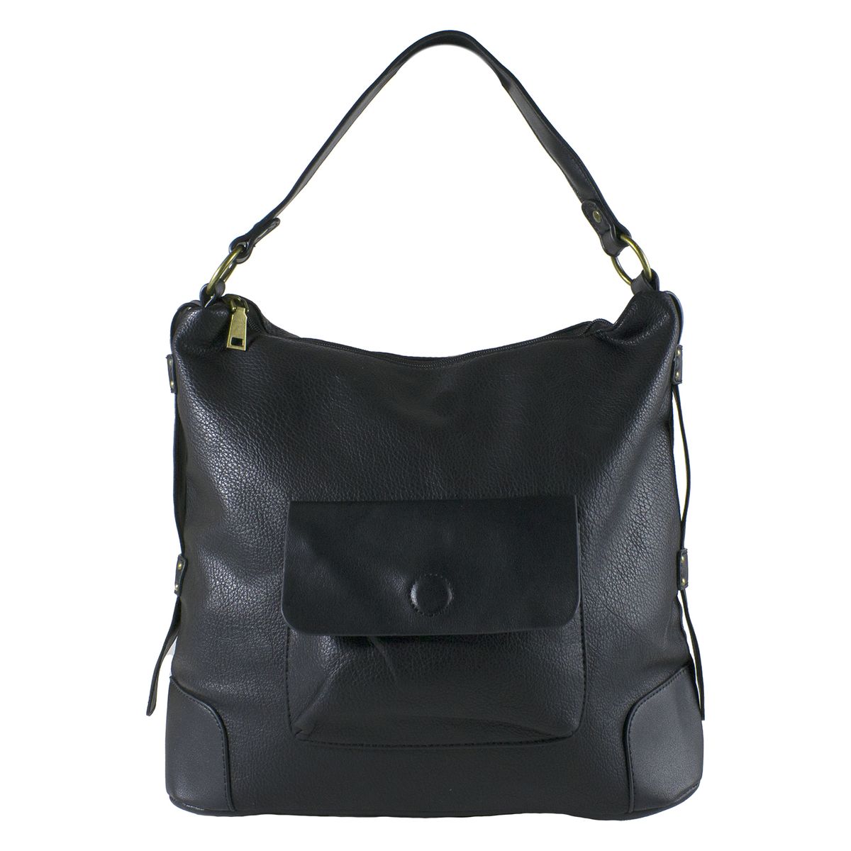 MAILEA - Cartera tapa y esquinero para mujer negro
