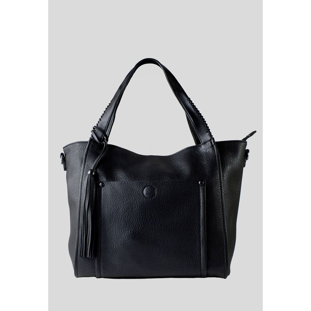 MAILEA - Cartera bolsillo y boton para mujer negro
