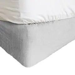 NATURALINO - Cubre Box Spring o Faldon 2 Plazas Gris Claro