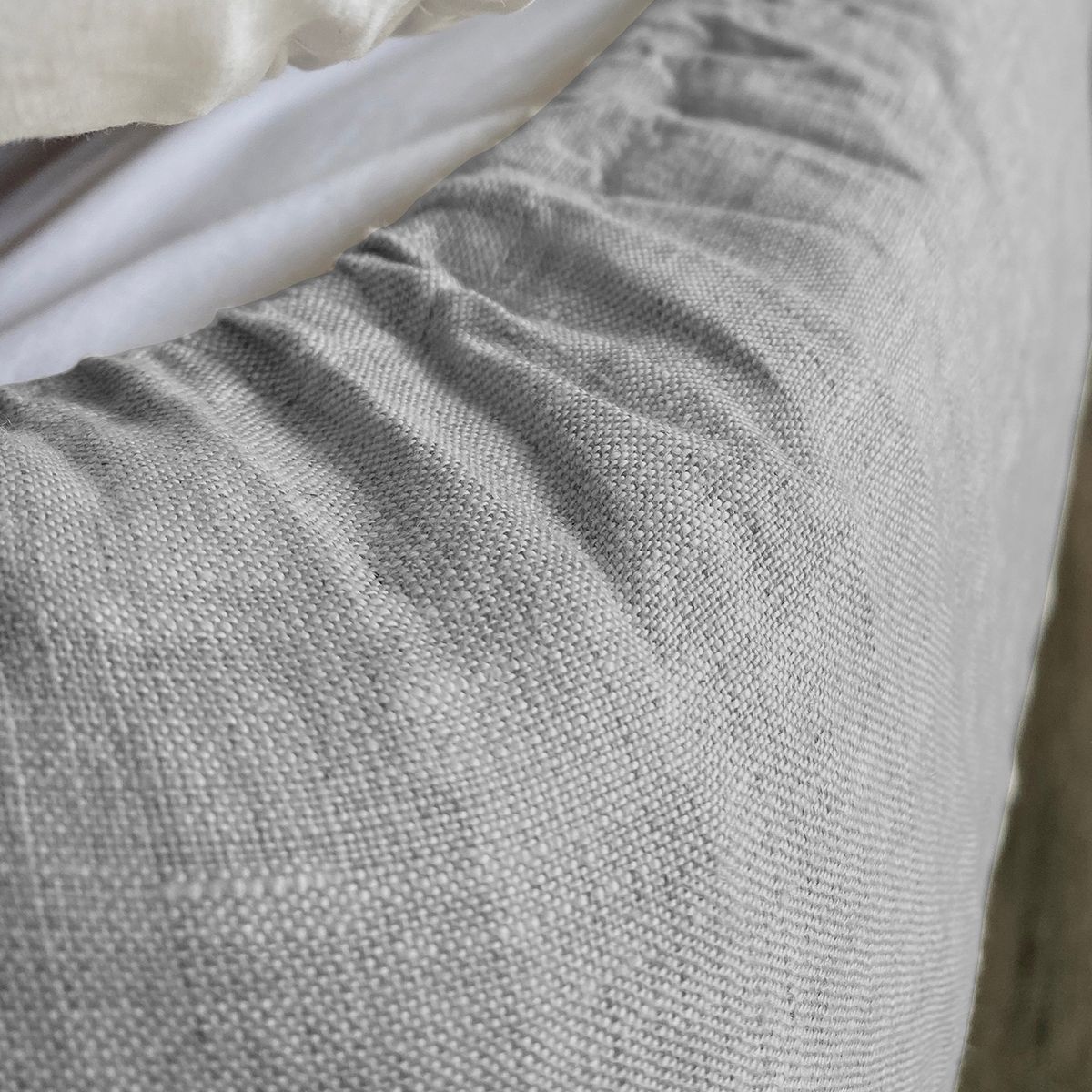 NATURALINO - Cubre Box Spring o Faldon 2 Plazas Gris Claro