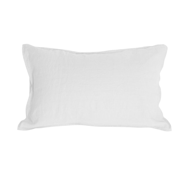 NATURALINO - Funda de Almohada Lino - Standard 50x70 cms - Blanco - Naturalino