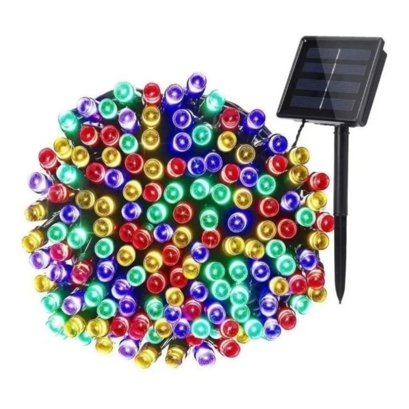 GENERICO - Luces Solares Guirnalda 10 Metros 100 Led multicolor