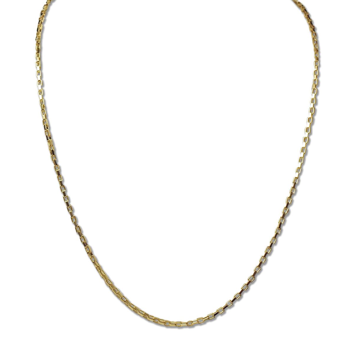 COGGIOLA - Cadena Eslabón Cuadrado 60cm Enchapada Oro 18K