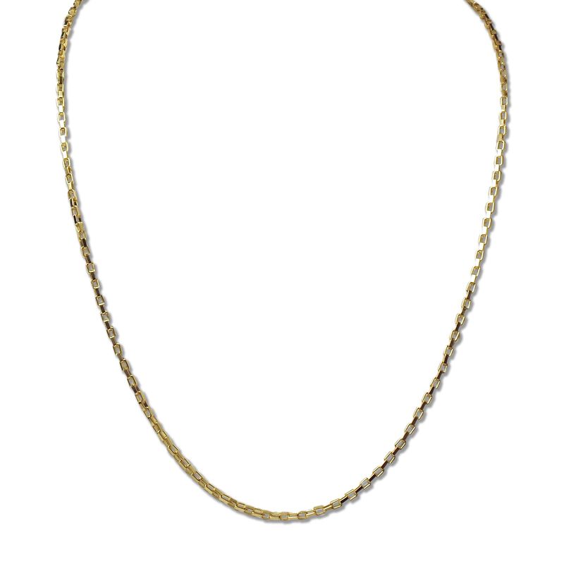 ANDREA COGGIOLA JOYAS - Cadena Eslabón Cuadrado 60cm Enchapada Oro 18K