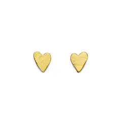 ANDREA COGGIOLA JOYAS - Aros Corazón Tierno Enchapado Oro 18K
