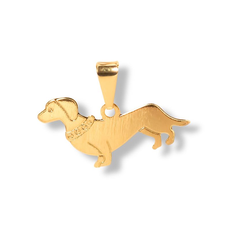 ANDREA COGGIOLA JOYAS - Colgante Perrito Salchicha Enchapado Oro 18K