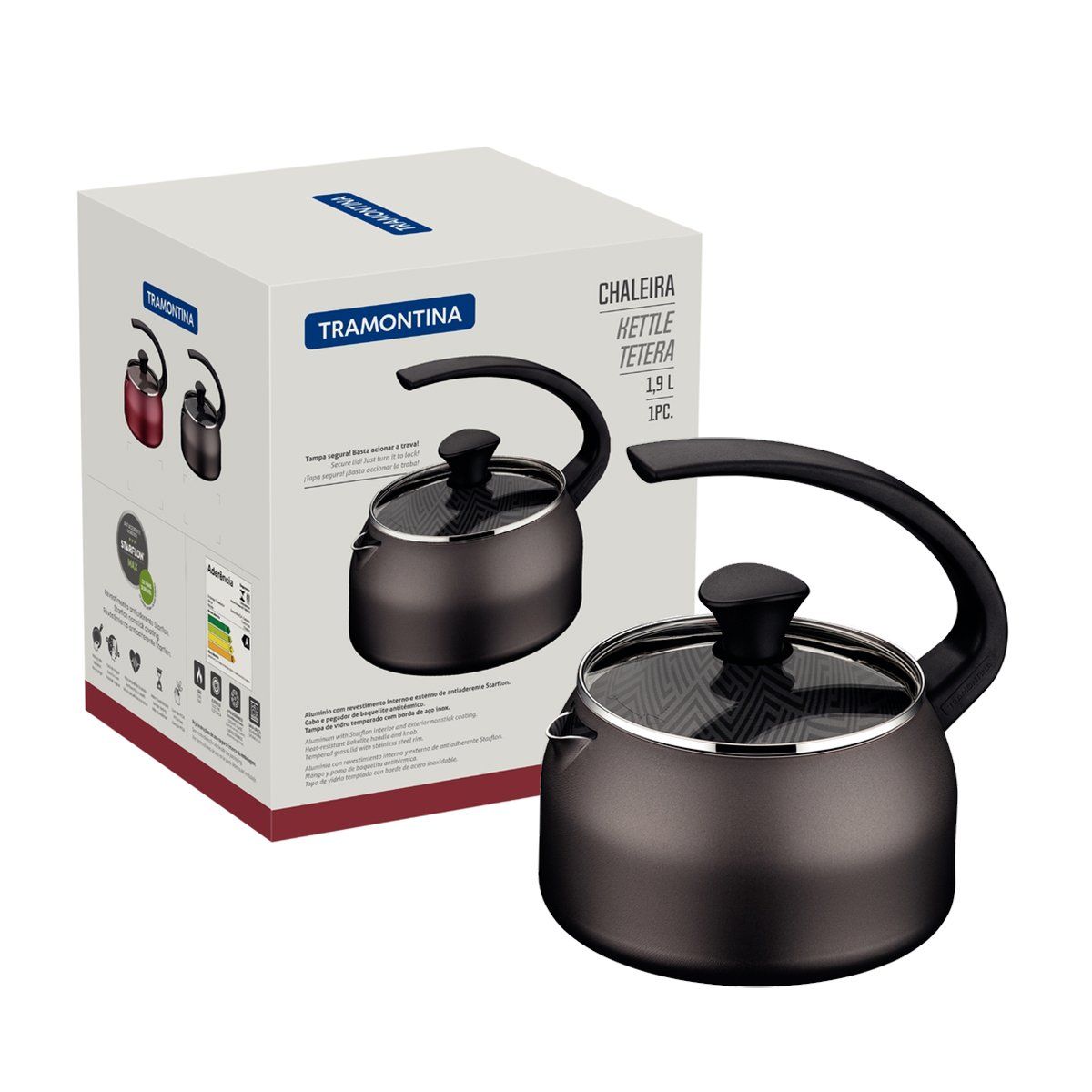 TRAMONTINA - Tetera Tramontina Paris Aluminio 1,9lt
