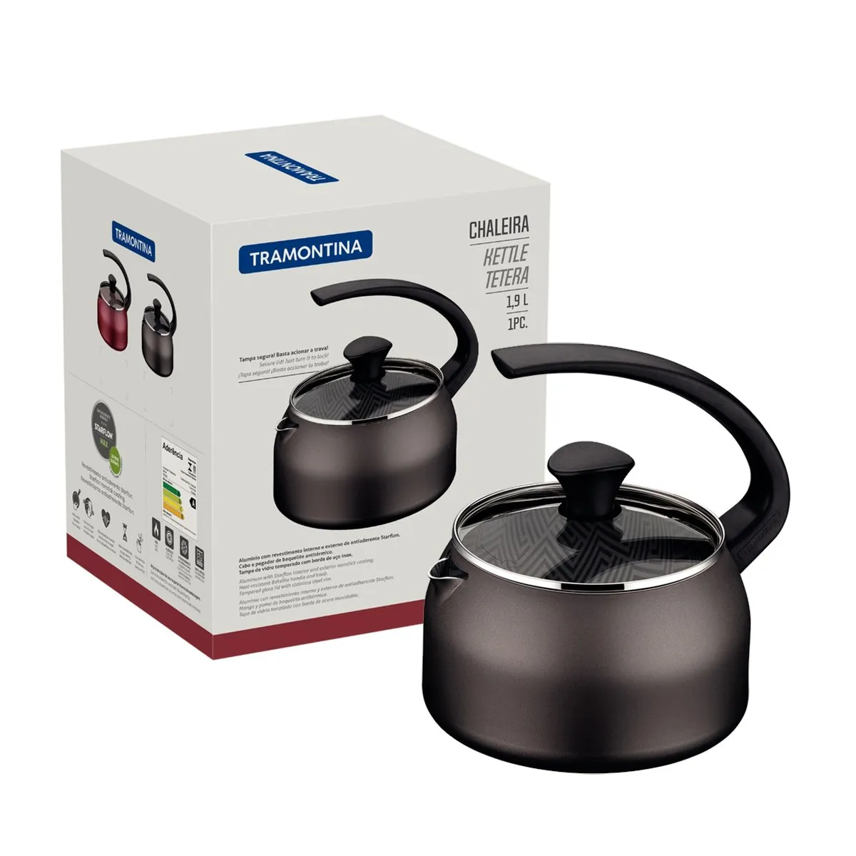 TRAMONTINA - Tetera Tramontina Paris Aluminio 1,9lt