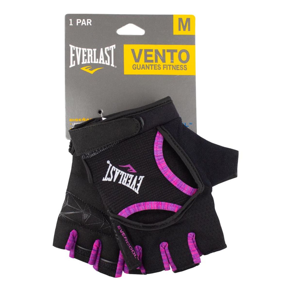 EVERLAST - Guantes Fitness Vento Negro/Rosado Mujer Everlast EVERLAST