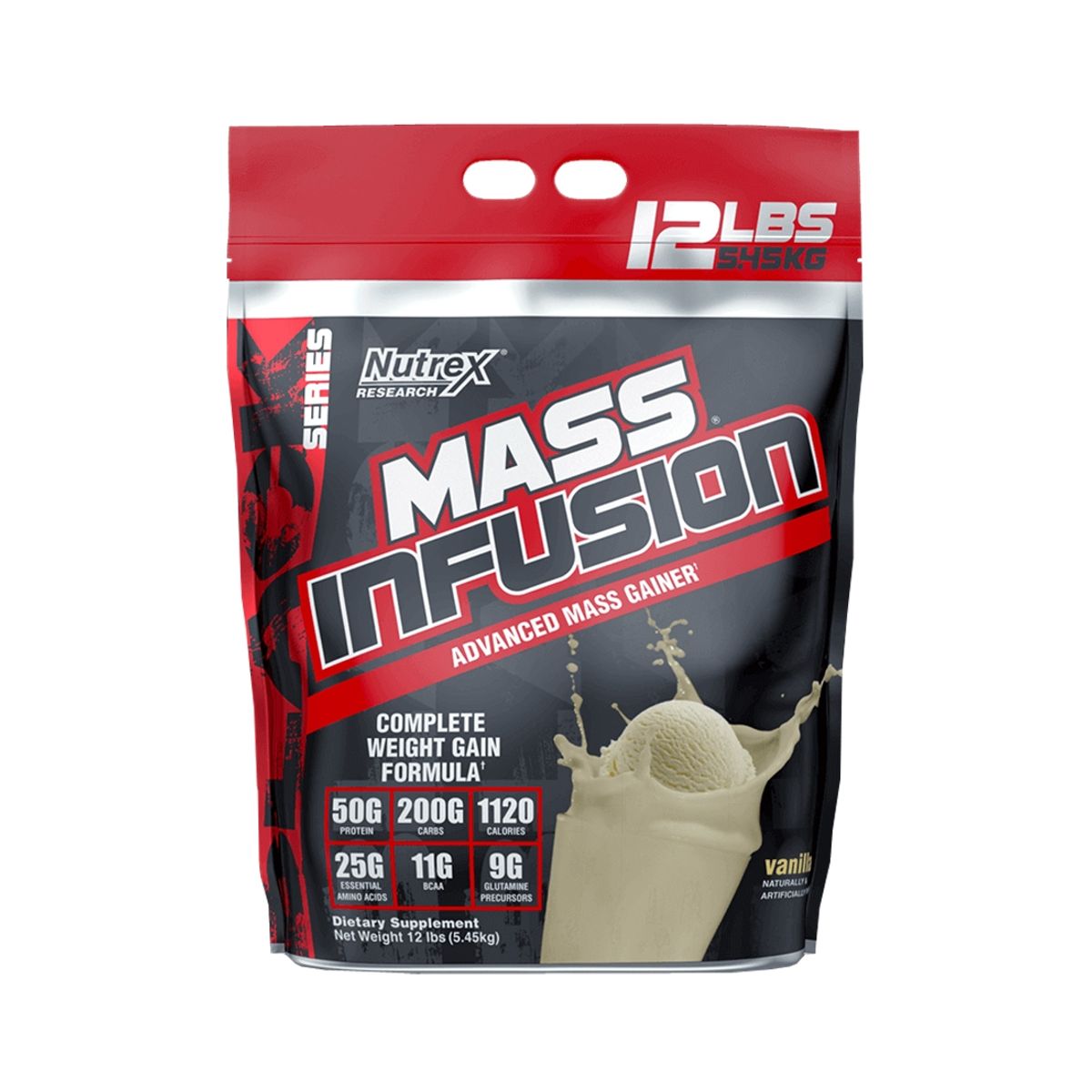 NUTREX RESEARCH - Mass Infusion Gainer 12 lbs - Nutrex Vainilla