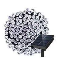 GENERICO - Luces Solares Guirnalda 10 Metros 100 Led blanco frio