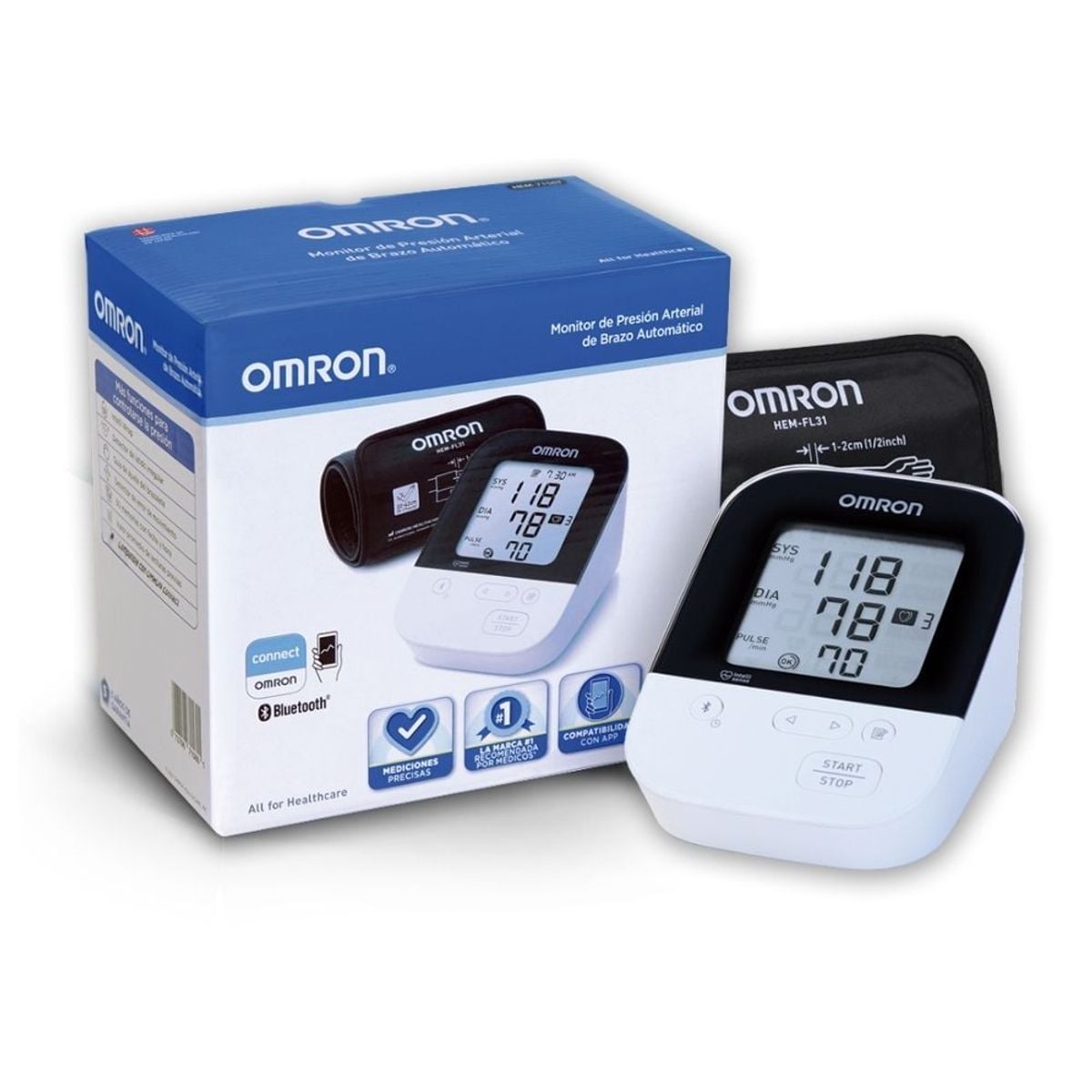 OMRON - Monitor De Presion Arterial De Brazo Hem-7156t