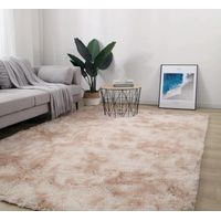Alfombra Peluda 200cm X 240cm Beige Jaspeado