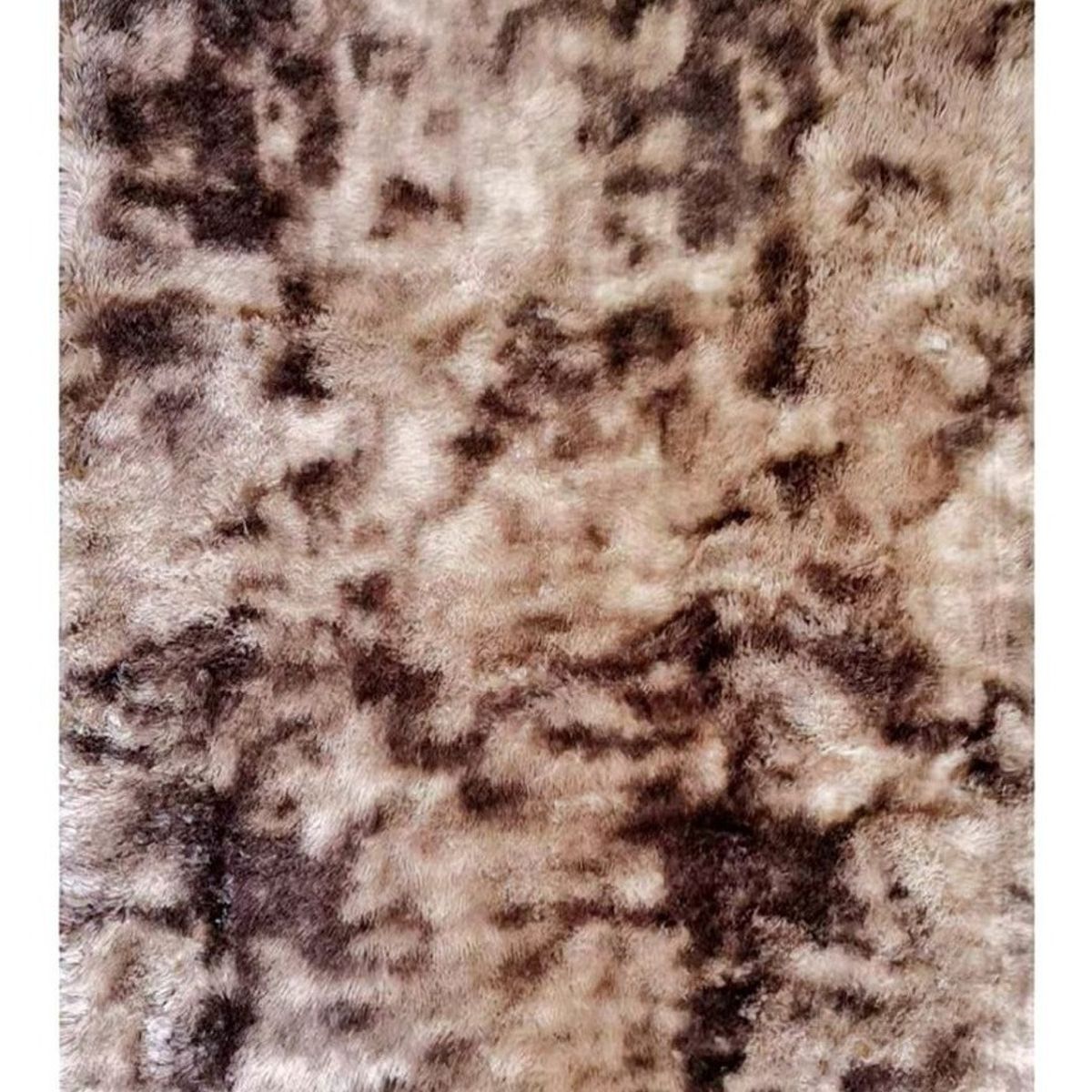 BJ HOGAR - Alfombra Peluda 200cm X 240cm Cafe Jaspeado