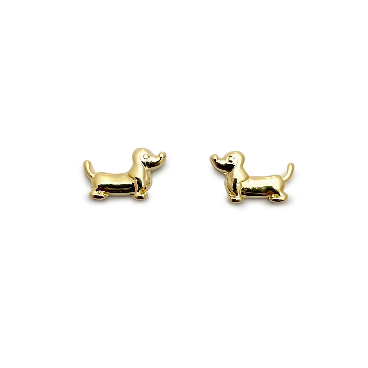 COGGIOLA - Aros Perro Salchicha Enchapado Oro 18K