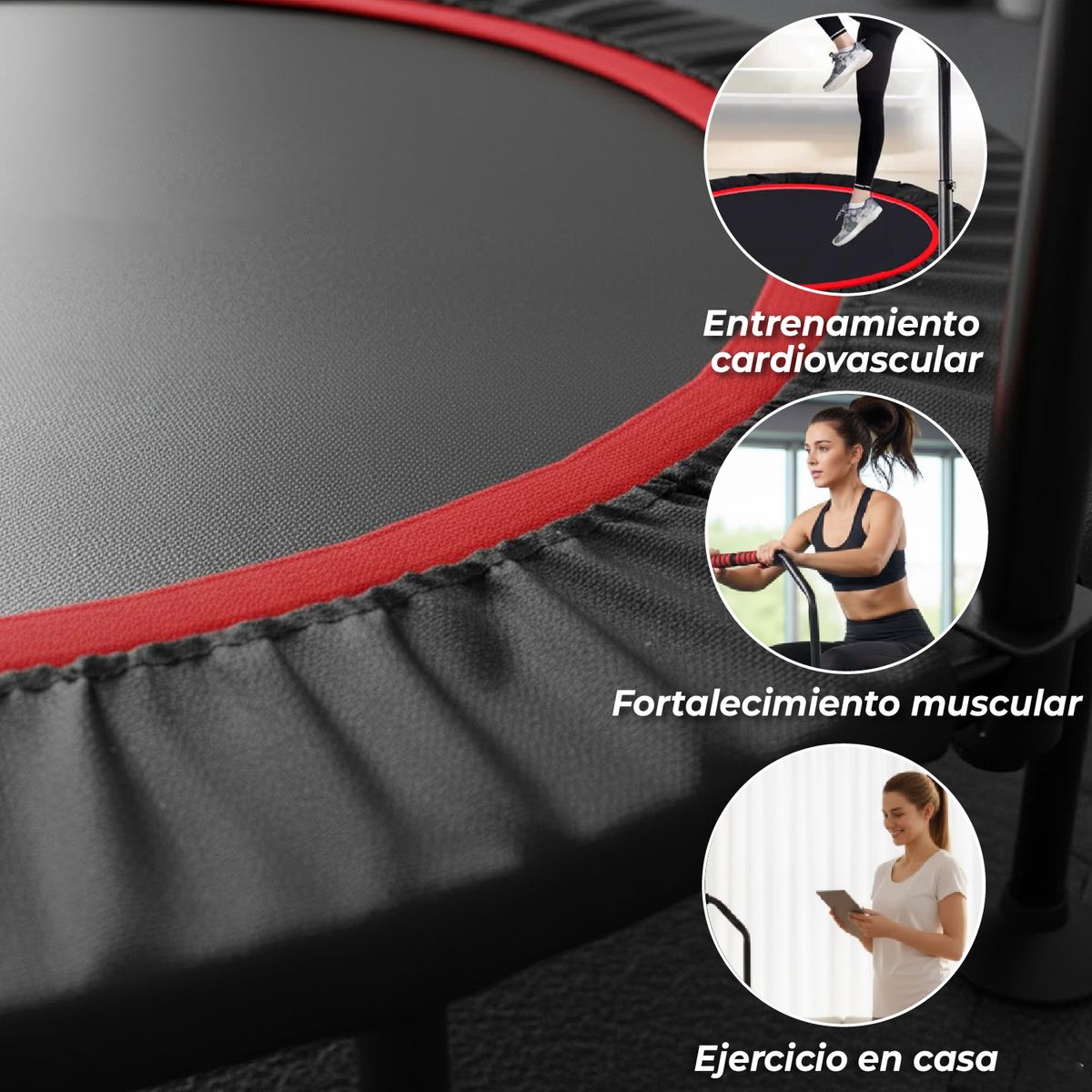 21K SPORTS - Trampolin con Soporte 100 Cm Saltarina Cobertor Power Jump