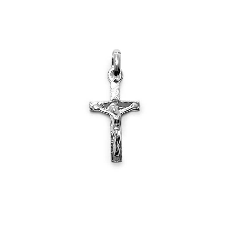 ANDREA COGGIOLA JOYAS - Colgante Cruz Chica Con Cristo Plata Fina 925