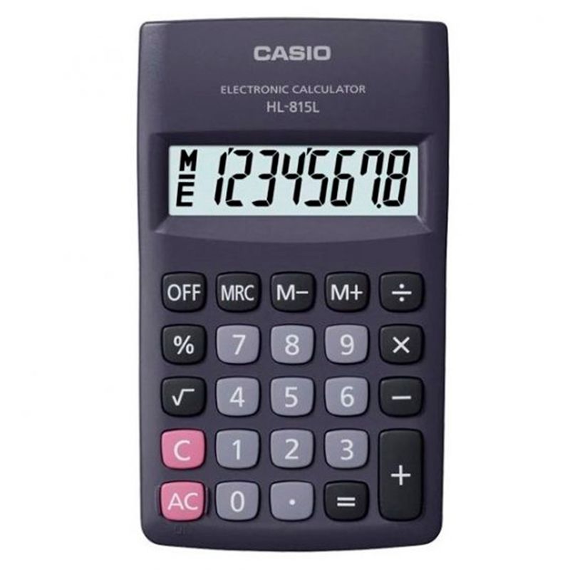 CASIO - CALCULADORA BOLSILLO CASIO HL-815LBK NEGRA