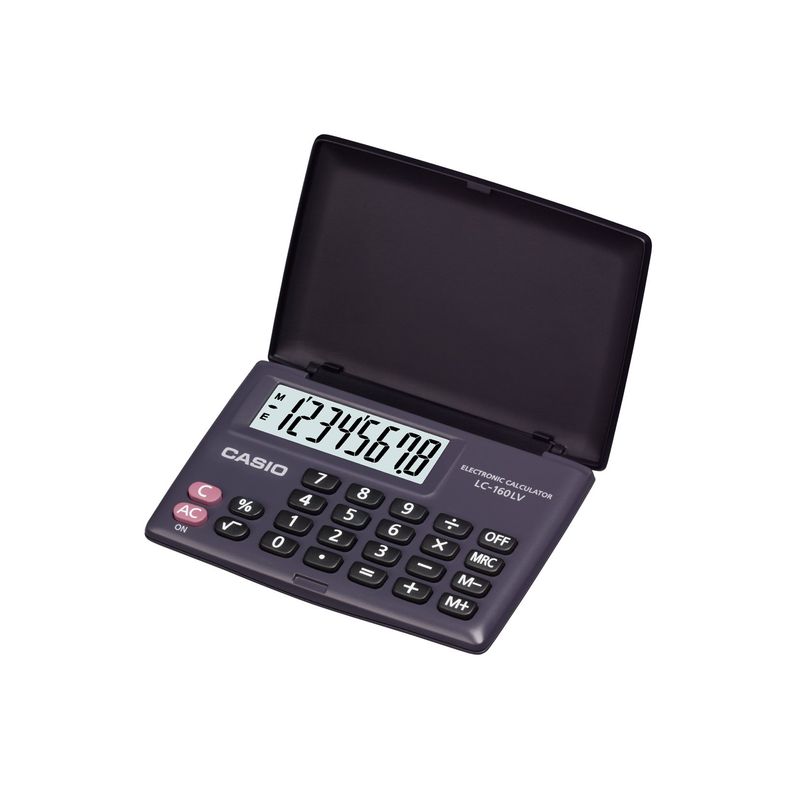 CASIO - CALCULADORA BOLSILLO CASIO LC-160LVBK NEGRA