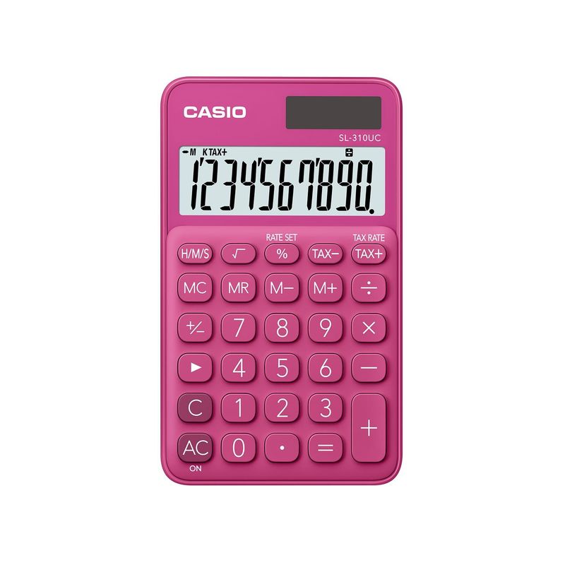 CASIO - CALCULADORA BOLSILLO CASIO SL-310UC-RD ROSADA