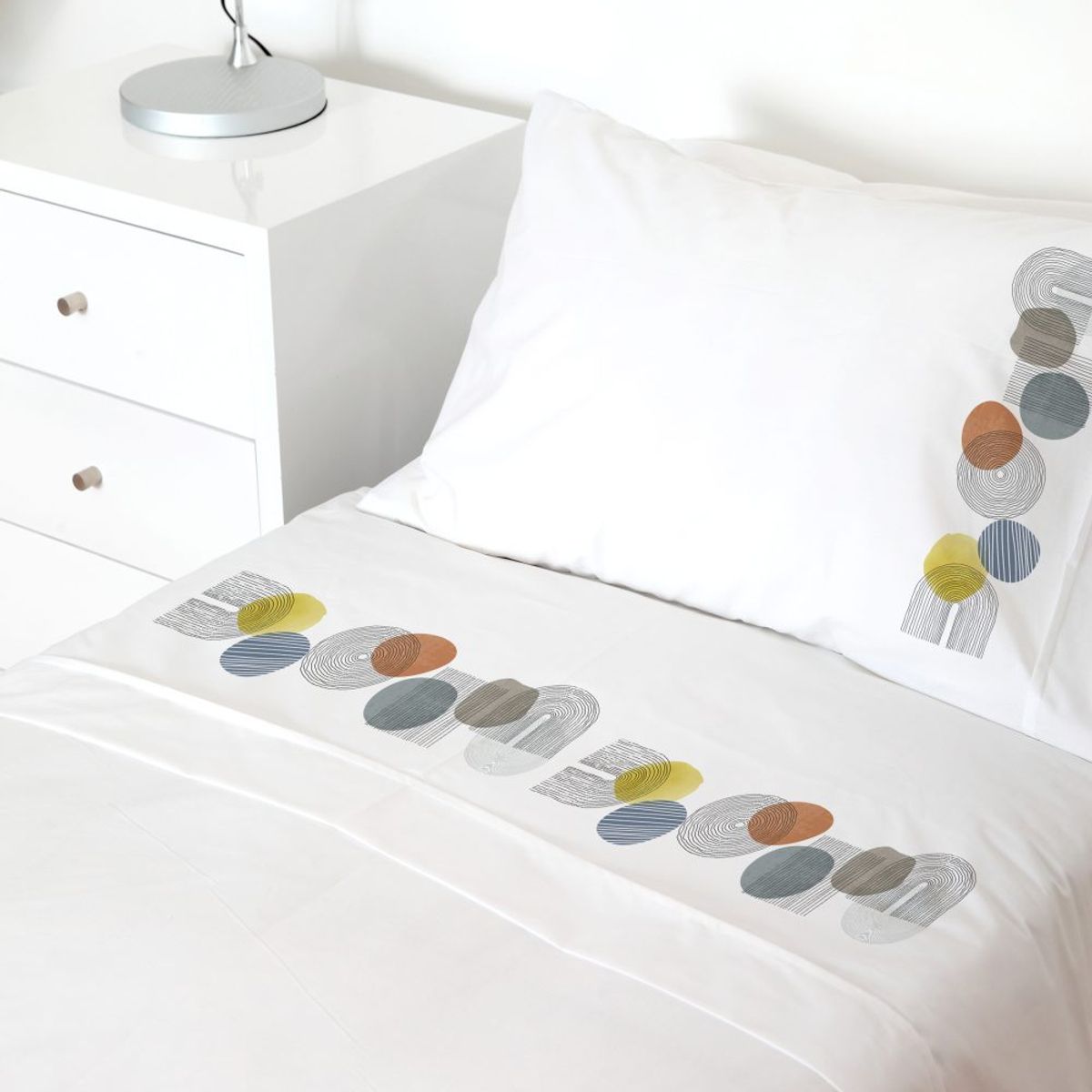 TUYO PRINT - Juego de Sábanas 15 Plaza Luz de Luna