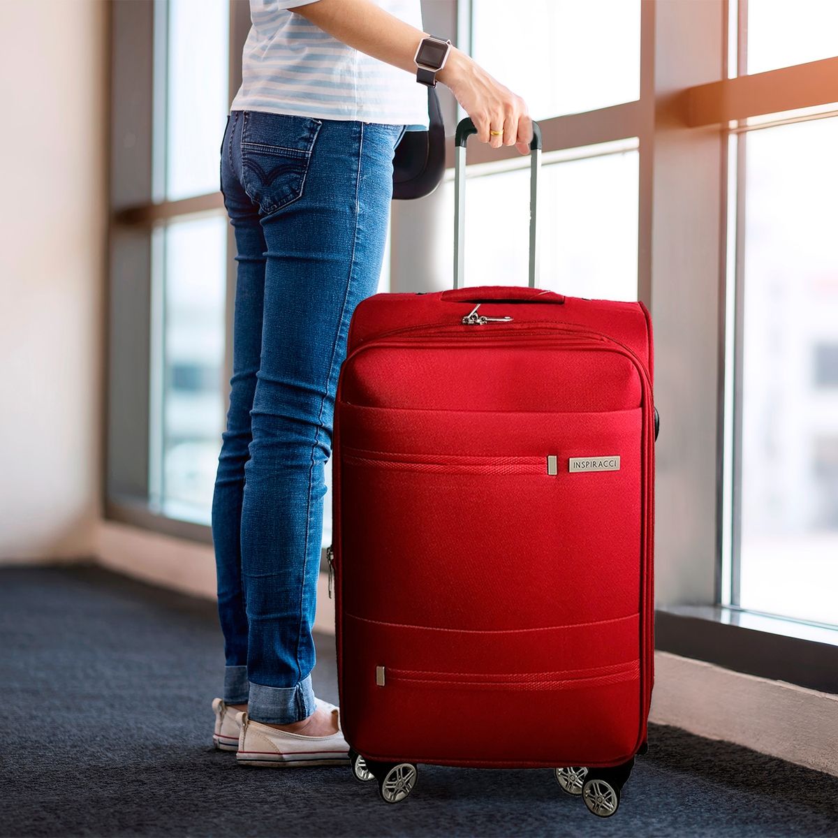 INSPIRACCI - Set de Maletas Blandas Támesis S  M L Rojo-