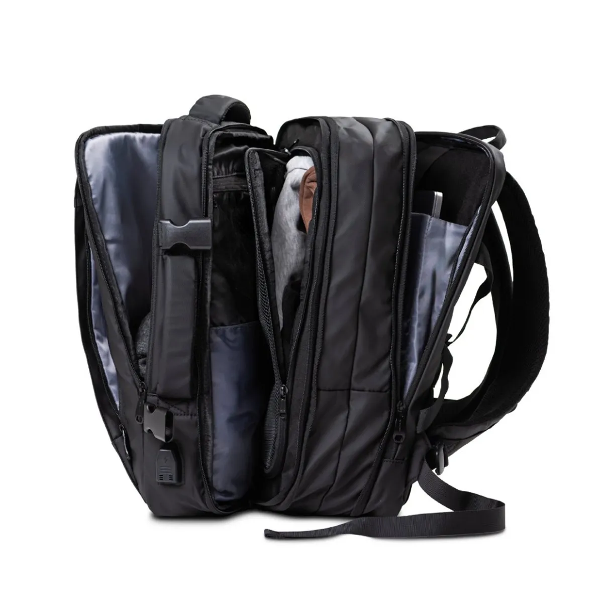 MENNT - Mochila Maleta Carry On Impermeable Expansible 38L USB