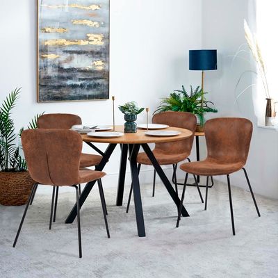 Imagen 2 del producto Pack 4 Sillas de Comedor Citrino Café