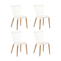 Pack 4 Sillas Clásicas Comedor Blanco