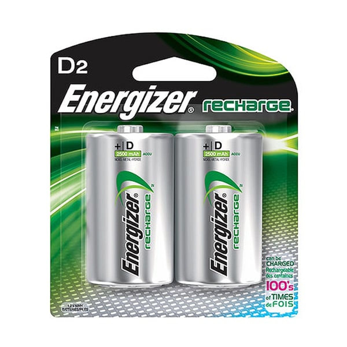 ENERGIZER - Pila Recargable Energizer Tamaño D 2 Unidades
